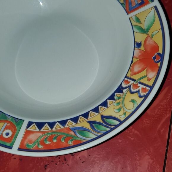 Lynns Stoneware Savanna Rim Cereal Soup Bowl 8.75" - Picture 3 of 8